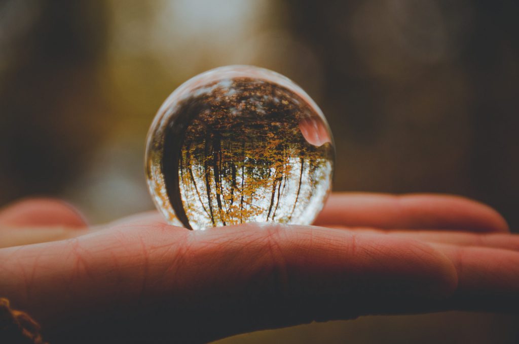 Crystal Ball Close-up with nature