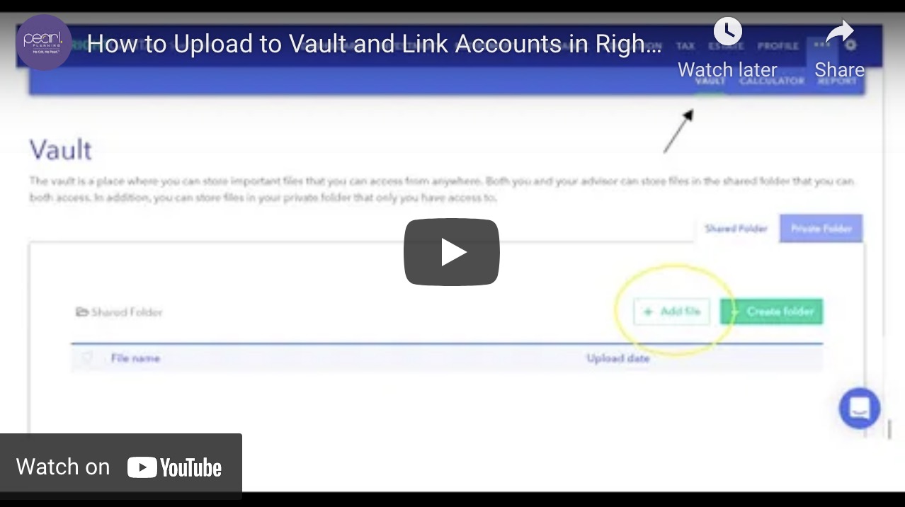 How to Access the Vault and Link Accounts in RightCapital