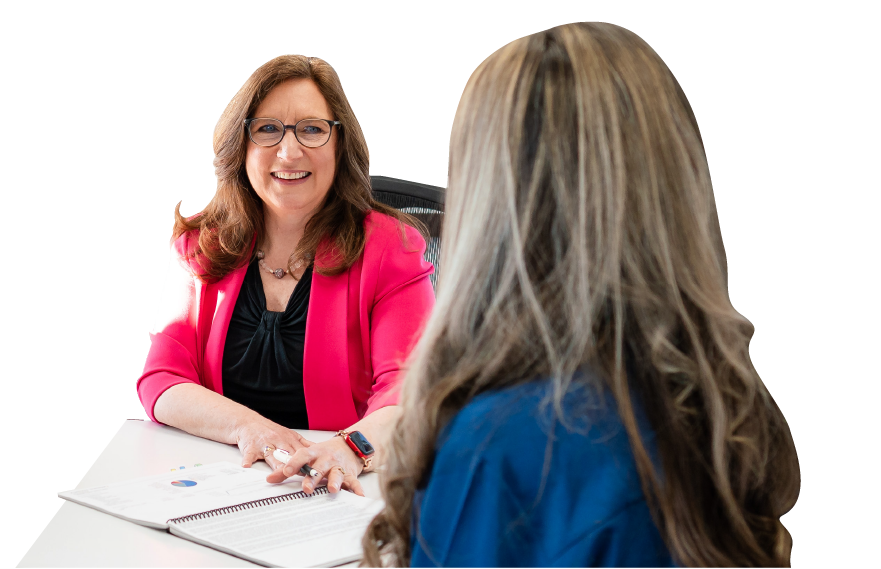 Dexter Michigan woman financial planner working with a client