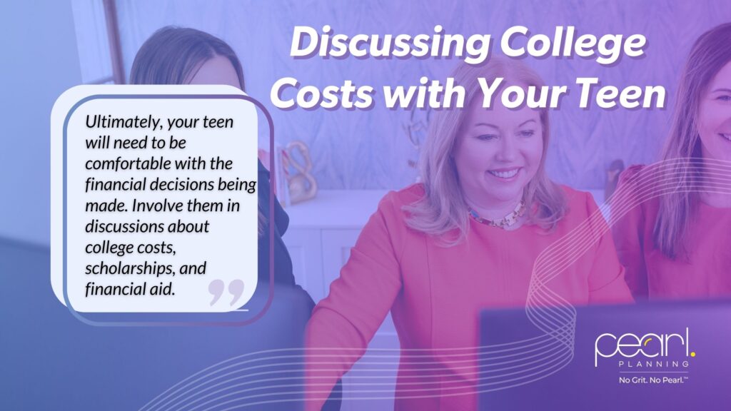 discussing college costs with your teen