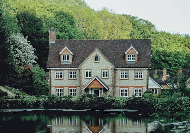 large house on the lake